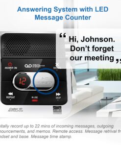 AT&T BL102-2 DECT 6.0 2-Handset Cordless Phone for Home with Answering Machine, Call Blocking, Caller ID Announcer, Audio Assist, Intercom, and Unsurpassed Range, Silver/Black 2 Handset 26 81XmzmqqfTL