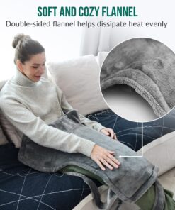 Snailax Heating Pad for Back Pain Relief, Electric Large Heating Pad for Neck and Shoulders,Cramps, Neck Warmer Weighted Wearable Back Heated Wrap, 6 Heat Settings & Auto Shut Off, Washable,Gifts 24" x 33"Gray 52 81Xn7XwqfML