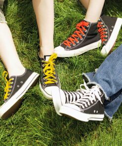 DELELE 2 Pair Flat Shoe laces 5/16" Wide Shoelaces for Athletic Running Sneakers Shoes Boot Strings 51 inch (130CM) 02 Black 14 81Xnb2LoL 1