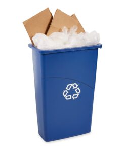Rubbermaid Slim Jim Waste Container, 87 L - Blue 10 81XpZrGcJL