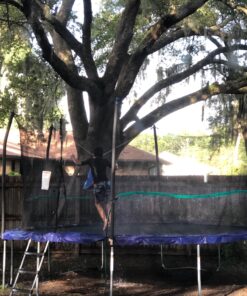 Thrillzoo Trampoline Sprinkler for Kids, 39ft Outdoor Sprinkler, Water Trampoline Toys for Kids Games, Play, Exercise, Summer Fun | Trampoline Accessories, Water Sprinkler for Kids Backyard【WaterPark】 Waterpark (Green Hose) 26 81XpvnbzgYL