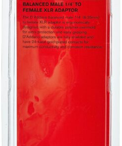 D'Addario Accessories PW-P047AA ¼” Male Balanced to XLR Female Adapter – Adapt a Balanced Signal from XLR to ¼” TRS or Vice Versa – Premium Quality Components for Maximum Power and Signal Transfer Black 9 81XqayBteL