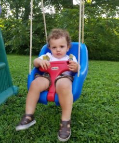 Little Tikes Snug 'n Secure Blue Swing with Adjustable Straps, 2-in-1 for Baby and Toddlers Ages 9 Months - 4 Years 24 81Xqslq8mjL
