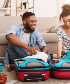 Shacke Pak - 5 Set Packing Cubes - Medium/Small – Luggage Packing Travel Organizers Aqua Teal 20 81XsQ5C5fpL