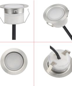 FVTLED Low Voltage LED Deck Lighting Kit Stainless Steel Waterproof Outdoor Landscape Garden Yard Patio Step Decoration Lamps LED In-ground Lights, Pack of 20(Warm White) 15 81Xuat1dQ8L