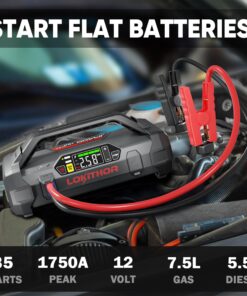 Alternative view of LOKITHOR JA400 1750A 12V Jump Starter with Air Compressor, 60W Two-Way Fast Charing, Lithium Car Battery Starter with 150PSI Digital Tire Inflator, Booster Pack for 7.5L Gas or 5.5L Diesel Engines