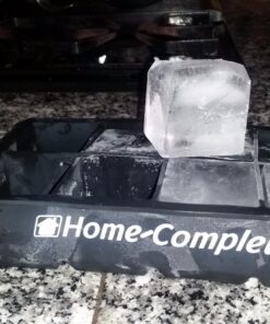 Home-Complete Large Ice Molds Silicone Trays Makes 8, 2”x 2” Big Cubes BPA-Free, Flexible-Chill Water, Lemonade, Cocktails, and More, Black(Pack Of 2) 2"x2"9(2 Pack) 42 81XvDMVxQEL