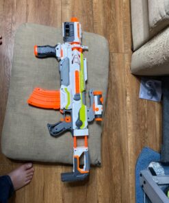 NERF Modulus ECS Motorized Blaster, Removable Scope, Drop Grip, Barrel, Stock, 10-Dart Clip (Amazon Exclusive) Frustration-Free Packaging 28 81XvEg4dxL