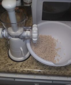 Gideon Hand Crank Manual Meat Grinder Heavy Duty Stainless Steel Blades with Powerful Suction Base Effortlessly Grind Meat, Vegetables, Garlic, Fruits, etc. 67 81XvGBZGZYL