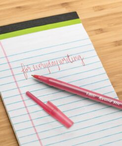 BIC Round Stic Xtra Life Ballpoint Pens, Medium Point (1.0mm), Red, 12-Count Pack, Stick Pens for Office Supplies (GSM11-RED) 12 Count (Pack of 1) Ballpoint Pen 22 81XvxGFRoUL