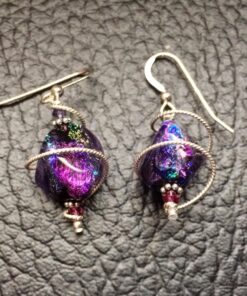 Body Candy Handcrafted 925 Silver Purple Dichroic Drop Dangle Earrings Created with Crystals 49 81XyGmHmPkL