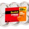 Scotch Long Lasting Storage Packaging Tape, 1.88" x 54.6 yd, Designed for Storage and Packing, Stays Sealed in Weather Extremes, 3" Core, Clear, 6 Rolls (3650-6) 4 81Xyg8zi2bL