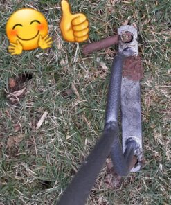 Yard Butler ID-6C Manual Lawn Coring Aerator - Grass Dethatching Turf Plug Core Aeration Tool - Grass Aerators for Small Yards - Loosen Compacted Soil - Gardening Hand Tools - Gray, 37 Inches 44 81XzJUkBYgL