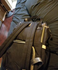 Ticent Diaper Bag Backpack Multifunction Travel Back Pack Large Maternity Nappy Bag Baby Changing Bags with Stroller Straps, Waterproof and Stylish Black 52 81XzMYYNkwL