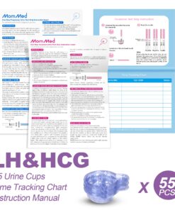 MomMed Ovulation Test Kit (HCG15-LH40), 15 Pregnancy & 40 Ovulation Test Strips with 55 Urine Cups Reliable & Quick Early Pregnancy Test 55 Count (Pack of 1) 20 81Y ATLqvnL
