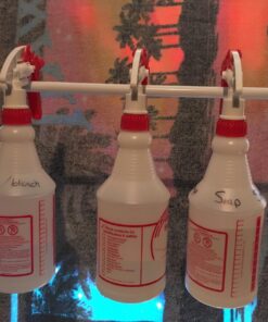 Spray Bottles, Empty Sprayer Bottle, Heavy Duty Cleaning Nozzle, 24oz, 3 Pack, Plastic, Industrial, Professional, Refillable, for Water, Alcohol, Bleach, Detailing, All Purpose Cleaner, Houseables 24 Oz 25 81Y1uI7x1cL