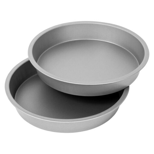 G & S Metal Products Company OvenStuff Nonstick Round Cake Baking Pan 2 Piece Set, 9", Gray