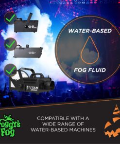 Froggy's Fog Halloween and Party Fog Fluid, High Output Long-Lasting Fog Juice for 400-1500 Watt Water-Based Fog Machines, Great for Pro and Home Haunters, Theatrical Effects, DJs, and More, 1 Quart 16 81Y4q5SNTBL 2