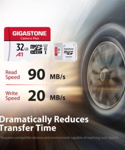 Gigastone Micro SD Card 32GB, Camera Plus, MicroSDHC Memory Card for Video Camera, Wyze Cam, Security Camera, Roku, Full HD Video Recording, UHS-I U1 A1 Class 10, up to 90MB/s, with Adapter Camera Plus 32GB 1-Pack 7 81Y5LPdfEyS