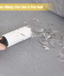 Lint Roller Pet Hair Remover - Sticky Lint Remover Rollers for Clothes Pet Hair Cat 8 Pack 8 Count (Pack of 1) 14 81Y8 9ucRAL