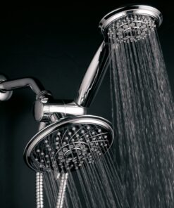HotelSpa 30 Setting 6" Rainfall Shower Head and Handheld Shower Dual 3-Way Shower Combo with Extra Long Premium 6 ft Stainless Steel Shower-Hose Chrome with 6 ft Hose 23 81Y9oLXdBbL