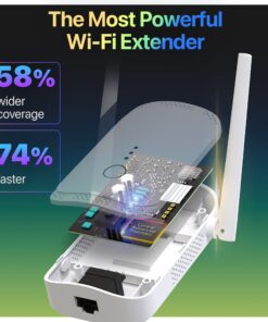 Macard WiFi Extender Booster - 2023 Release Up to 74% Faster - Broader Coverage Than Ever, Signal Booster for Home - with Ethernet Port, Made for USA 19 81Y9ziEw6RL