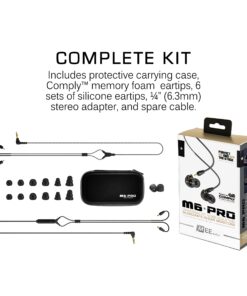 MEE audio Universal-Fit Noise-Isolating Musician's in-Ear Monitors with Detachable Cables (Smoke) (Model: M6PRO 1st Generation) (Discontinued) Black (Smoke) 18 81YB8aIZnNL