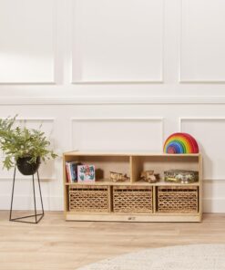 ECR4Kids 5-Compartment Mobile Storage Cabinet, 30in, Classroom Furniture, Natural Classic 27 81YCyLdcEL