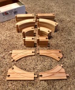 Wooden Train Track 52 Piece Set - 18 Feet Of Track Expansion And 5 Distinct Pieces - 100% Compatible with All Major Brands Including Thomas Wooden Railway System - by Right Track Toys, T 48 81YDsrBgXPL