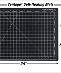 Dahle Vantage 10672 Self-Healing Cutting Mat, 18"x24", 1/2" Grid, 5 Layers for Max Healing, Perfect for Crafts & Sewing, Black 18" x 24" 28 81YF4EOHIxL