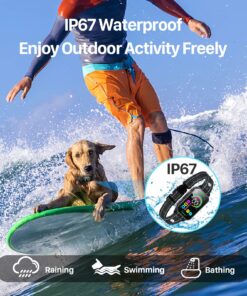 Dog Bark Collar, DINJOO Bark Collar for Large Medium Small Dogs,Smart Bark Collar,Rechargeable Anti Barking Training Collar with 8 Adjustable Sensitivity,Bark Shock Collar with Beep (Black) Black 27 81YFGRxjZcL