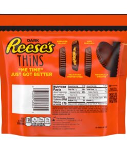 Alternative view of REESE'S THiNS Dark Chocolate Peanut Butter Cups, Candy Share Packs, 7.37 oz (8 Count)