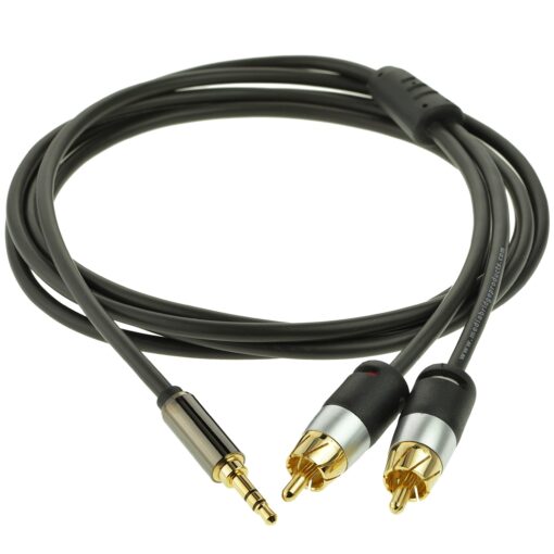 Mediabridge™ 3.5mm Male to 2-Male RCA Adapter (6 Feet) - Step Down Design - (Part# MPC-35-2XRCA-6) 6 Feet