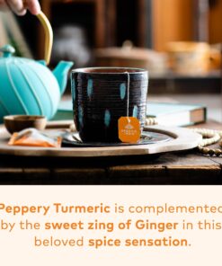 Alternative view of Organic India Tulsi Turmeric Ginger Herbal Tea - Holy Basil, Stress Relieving & Harmonizing, Immune Support, Healthy Inflammatory Response, Aids Digestion, Caffeine-Free - 18 Infusion Bags, 1 Pack 18 Count (Pack of 1)