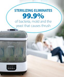 Dr. Brown's All-in-One Sterilizer and Dryer for Baby Bottles, Parts & Other Newborn Essentials Sterilizer & Dryer 1 Count (Pack of 1) 43 81YGudloy3L