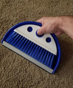 Camco Dust Pan with Whisk Broom-Whisk Broom Snaps into Dust Pan After Use|Hanger Hole for Convenient Storage|Excellent for Traveling,RVs,Campers Campsites,Dorm Rooms&More-(43945),Blue,1 Size 11 81YHHh5eljL 1