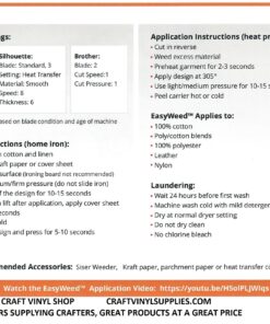 Siser EasyWeed Heat Transfer Iron On Vinyl 5 12"x15" Choose Any Combination of 5 Colors 12”x15” EasyWeed or 10”x12” Glitter 27 81YI0mZdshL