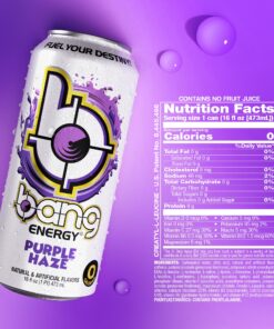 Bang Energy Purple Haze, Sugar-Free Energy Drink, 16 Ounce (Pack of 12) 16 Ounce (Pack of 12) 33 81YIihDm7RL