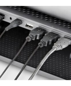 Targus Portable Chill Hub with High Speed Fans Ventilation Prevents Overheating, 4-Port USB Hub, Rubber grips, Cooling Pad for up to 17-Inch Laptop (AWE84US) 17 inch Mat 9 81YJLiNLNPL