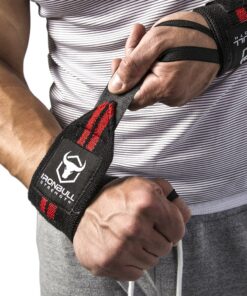 Iron Bull Strength Wrist Wraps & Lifting Straps Combo 19 81YJo8Z0jmL