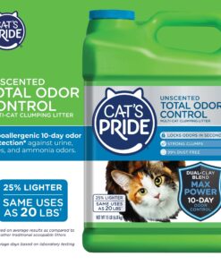 Alternative view of Cat's Pride Max Power: Total Odor Control - Up to 10 Days of Powerful Odor Control - Strong Clumping - Hypoallergenic - 99% Dust Free - Multi-Cat Litter, Unscented, 15 Pounds 15 Pound (Pack of 1) Total Odor Control Unscented