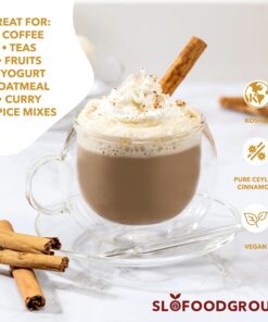 Slofoodgroup Ceylon Cinnamon Sticks - Pure Ceylon Cinnamon Quills 5 Inch Cut Cinnamon Spice from Sri Lanka, True Cinnamon - Cinnamomum Verum, 1 OZ. 1 Ounce (Pack of 1) 14 81YKfuh7vL