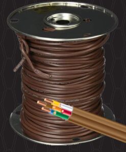 Woods Southwire 64162122 2 Conductor 18/2 Thermostat Wire; 18-Gauge Solid Copper Class 2 Power-Circuit Cable; Brown 15 81YL1X DRLL