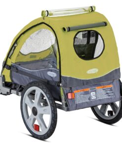 Alternative view of Instep Bike Trailer for Toddlers, Kids, Single and Double Seat, 2-In-1 Canopy Carrier, Multiple Colors Green/Grey Single Seat