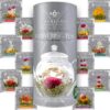 Teabloom Flowering Tea - 12 Unique Varieties of Fresh Blooming Tea Flowers - Hand-Tied Natural Green Tea Leaves & Edible Flowers - 12-Pack Gift Canister - 36 Steeps, Makes 250 Cups 12 Count (Pack of 1)