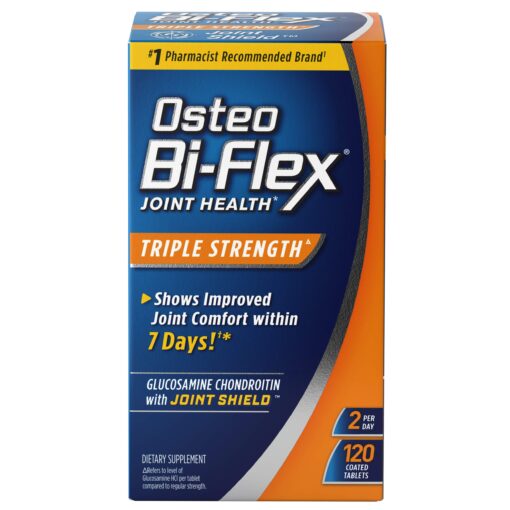 Osteo Bi-Flex Triple Strength(5), Glucosamine Chondroitin with Vitamin C Joint Health Supplement, Coated Tablets, 120 Count 120 Count (Pack of 1)