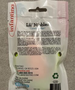 Infantino Lil' Nibbles Textured Silicone Baby Teether - Sensory Exploration and Teething Relief with Easy to Hold Handles, Orange Carrot, 0+ Months 34 81YN7SBVzhL