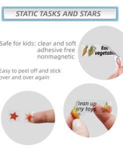 Magnetic Chore Chart for Kid at Home, Bahavior Chart for Kid at Home, Reward Chart for Kids Behavior. Each Set Includes 30 tasks, 104 Stars, and one 11“ x 14.5" Magnetic Chart- Blue 1 Pack Blue 16 81YNl90wrL