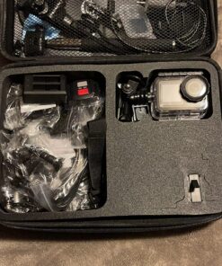 TEKCAM Large Carrying Case Action Camera Storage Bag Compatible with Gopro Hero 12 11 10 9 8 7 6 5/AKASO EK7000 Brave 4 V50X Brave 7LE/Dragon Touch/APEXCAM/Vemont 4K Action Camera Travel Carry Case Case-Large 20 81YNoRQLOgL