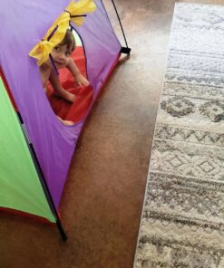 Alvantor Kids Tents Indoor Children Play Tent For Toddler Tent For Kids Pop Up Tent Boys Girls Toys Indoor Outdoor Playhouse Camping Playground 8010 Rainbow 48”x48”x42" 46 81YP CA58sL